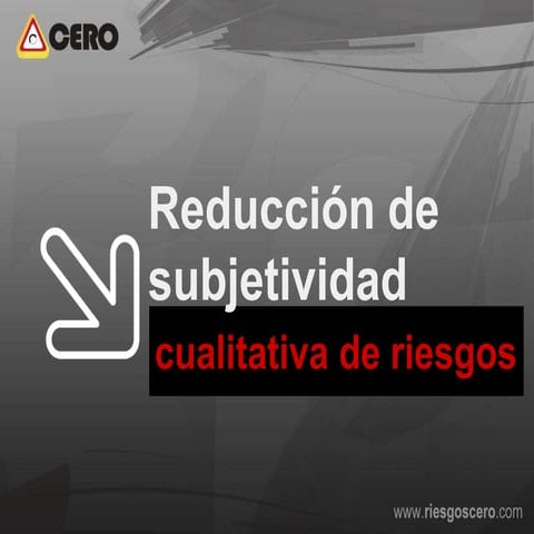 Reducción de subjetividad Riesgo Operacional