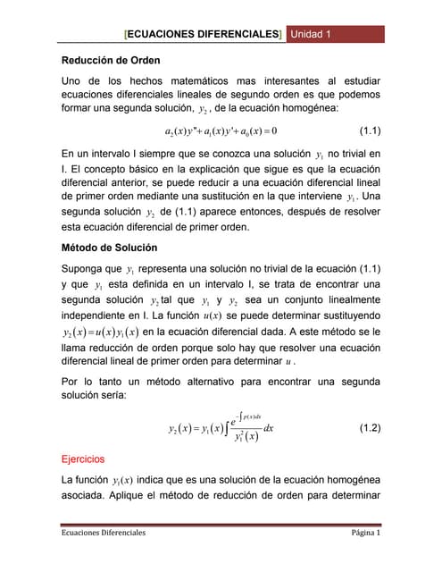 Reduccion de orden