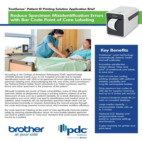 Reduce Specimen Misidentification Errors with Bar Code Point of Care Labeling