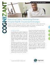 Reducing Costs, Increasing Choice: ...