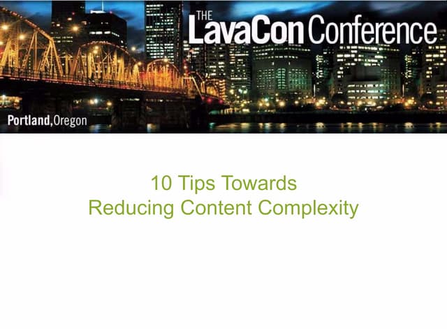 Reducing content complexity: 10 tips