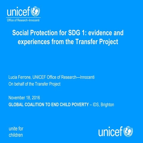 Child Poverty Research Day: Reducing Economic Poverty - Lucia Ferrone, 'Socia...