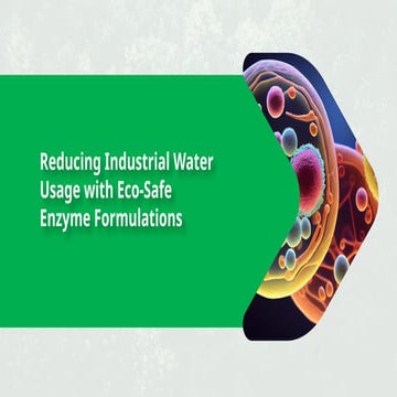 Enzymes: A Smarter Way to Save Industrial Water