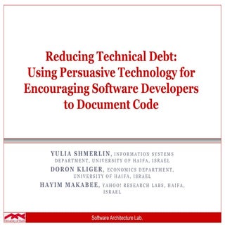 Reducing Technical Debt