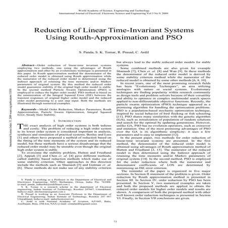 Reduction of-linear-time-invariant-systems-using-routh-approximation ...