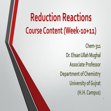 Reduction reactions | PPTX