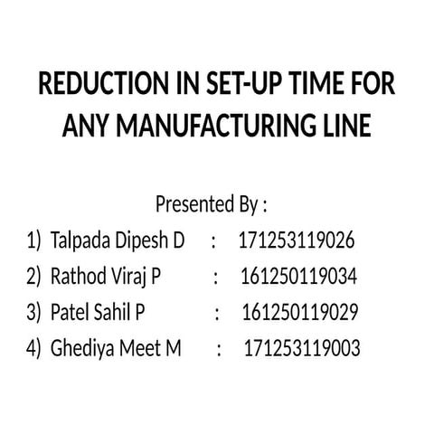 REDUCTION IN SETUP TIME FOR BENDING OPERATION.pptx