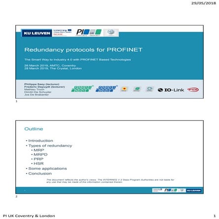 Redundancy for PROFINET networks - Frederic Depuydt & Philippe Saey, KU Leuve...