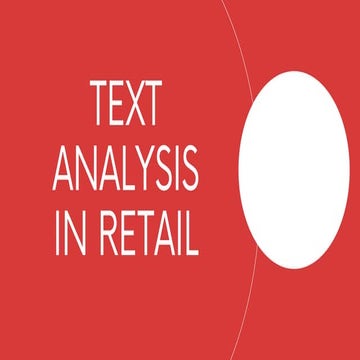 Text Analysis in Retail