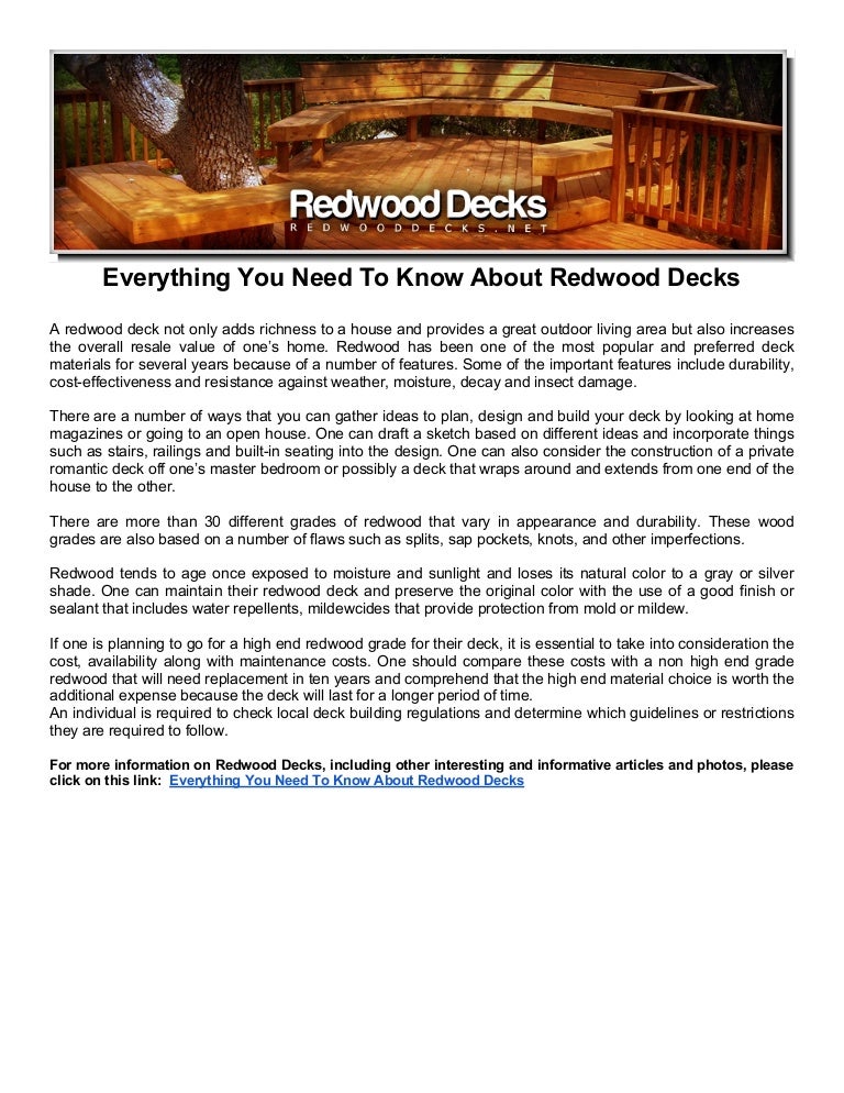 Everything You Need To Know About Redwood Decks