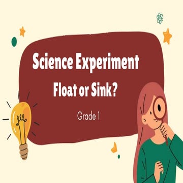 Red Yellow Colorful Illustrative Science Experiment Float or Sink ...