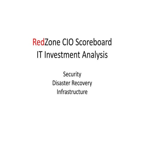 RedZoneCIO Security Scoreboard Profile Presentation