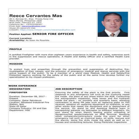 Reece mas NGL firefighter.