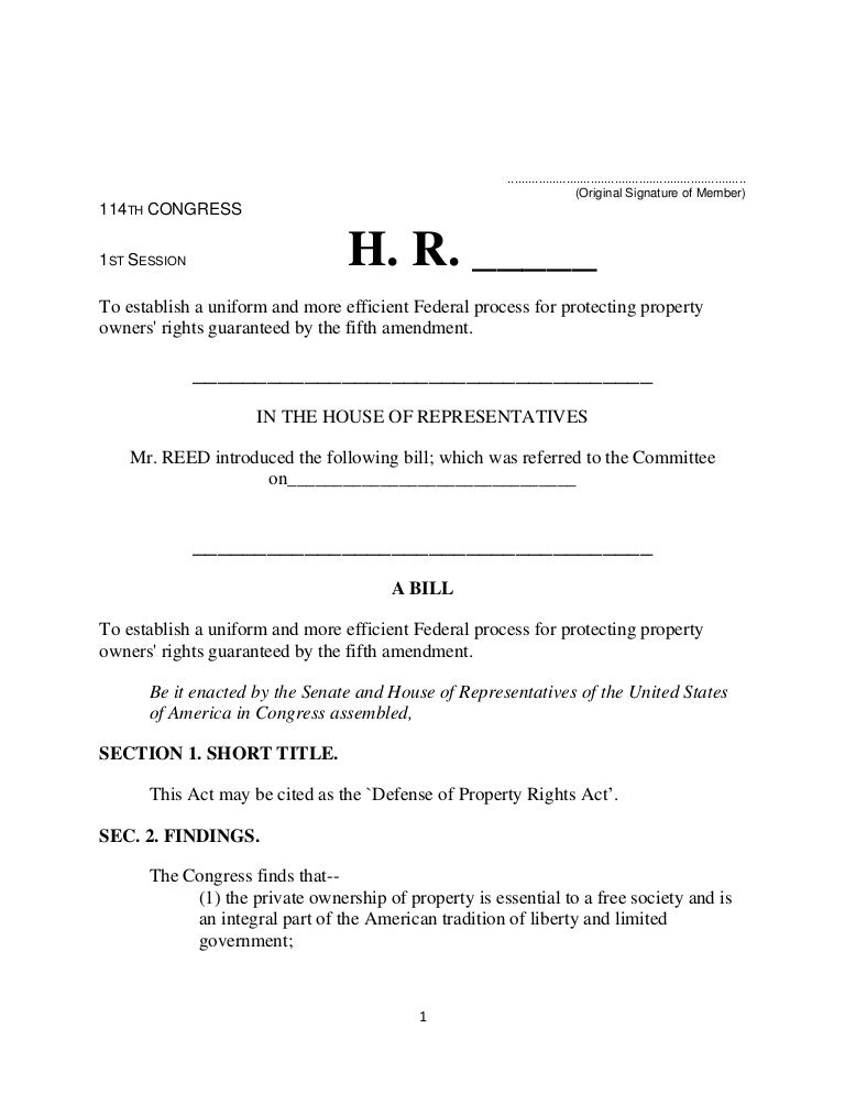 Defense of Property Rights Act
