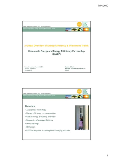 A Global Overview of Energy Efficiency & Investment Trends