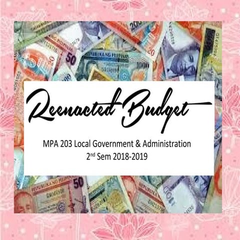 Reenacted Budget and Its Implication