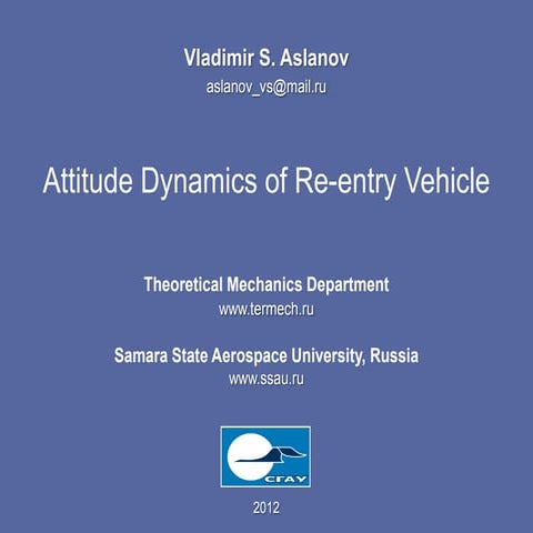 Attitude Dynamics of Re-entry Vehicle