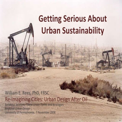 Getting Serious About Urban Sustainability 
