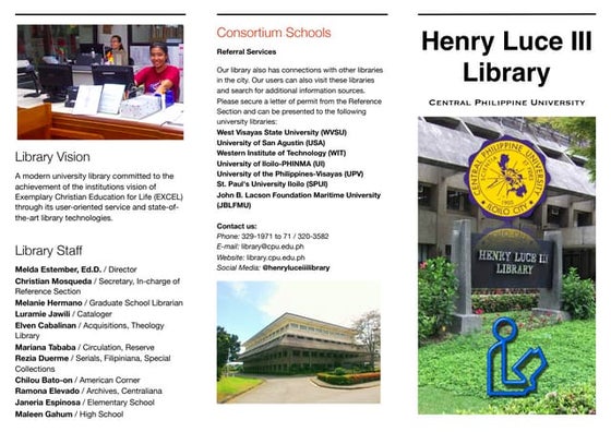 Henry Luce III Library brochure