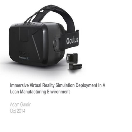 Immersive Virtual Reality Simulation Deployment in a Lean Manufacturing Envir...