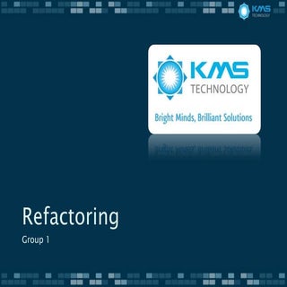 Refactoring   group 1 - chapter 3,4,6