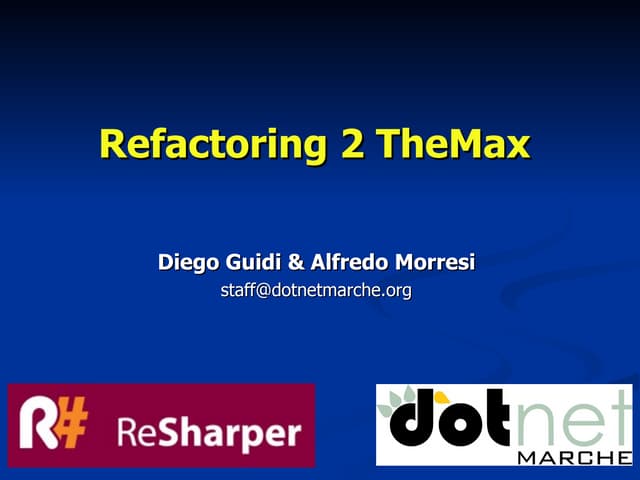 Refactoring 2TheMax (con ReSharper)