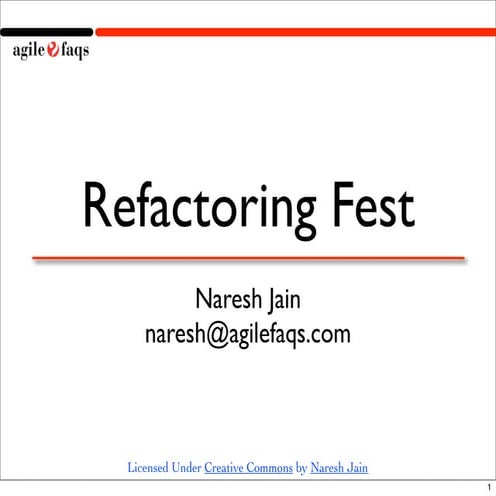 Refactoring Fest