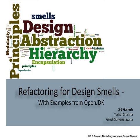 Refactoring for design smells | PPT