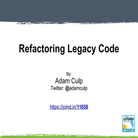 Refactoring Legacy Code | PPT