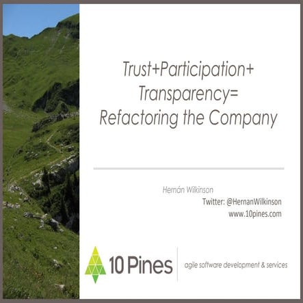 Refactoring a Company - 2nd Presentation