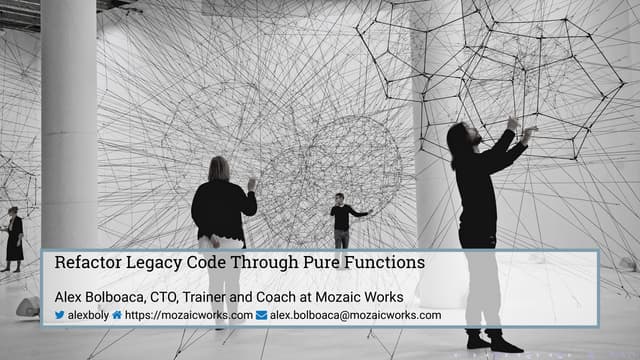 Refactor legacy code through pure functions