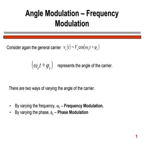 Ref angle modulation