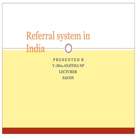 referal system 1.pptx, community health nursing II