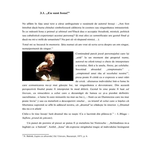 Întâlnirea cu absurdul - Iona | DOC