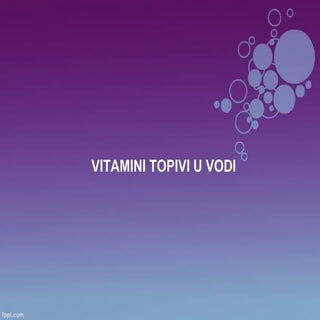 Vitamini topivi u vodi