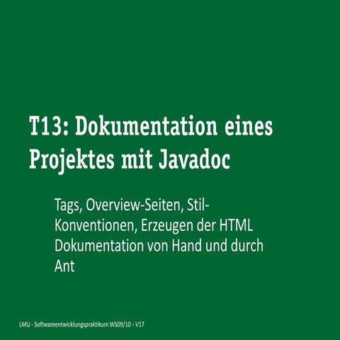 Referat T13 Javadoc
