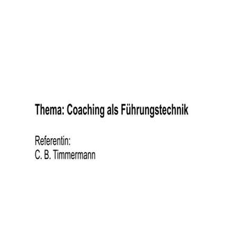 Referat Coaching