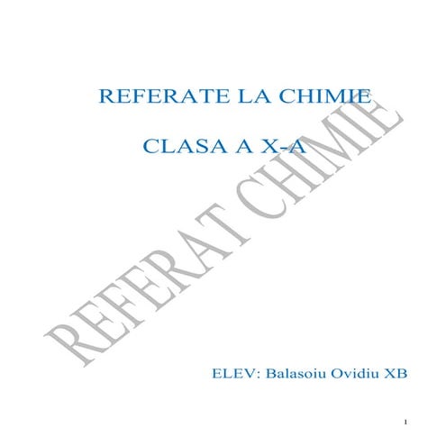 Referate chimie