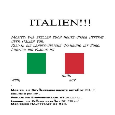 Italien Infos Für Ein Referat Referat italien | PDF