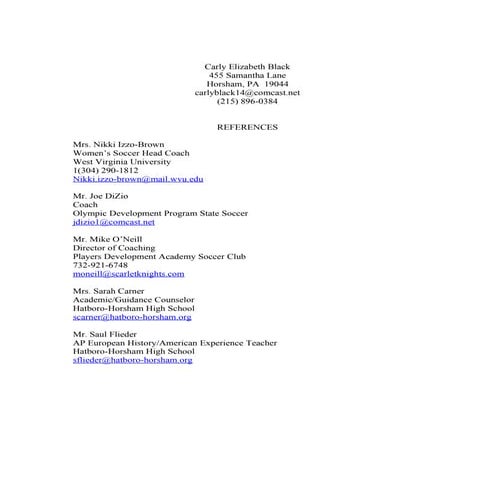 Reference Sheet | DOCX