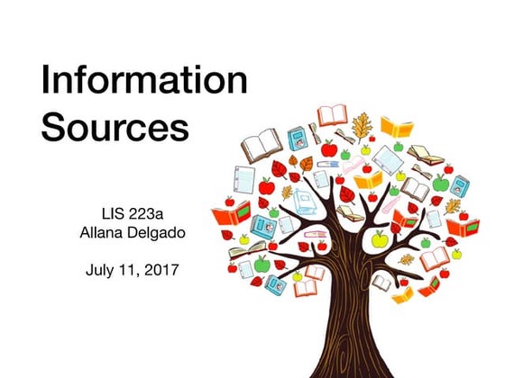 Basics of Information Sources in Reference Services