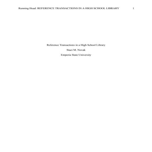 Reference and User Services Analysis