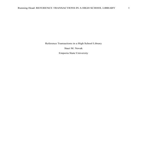 Reference and User Services Analysis