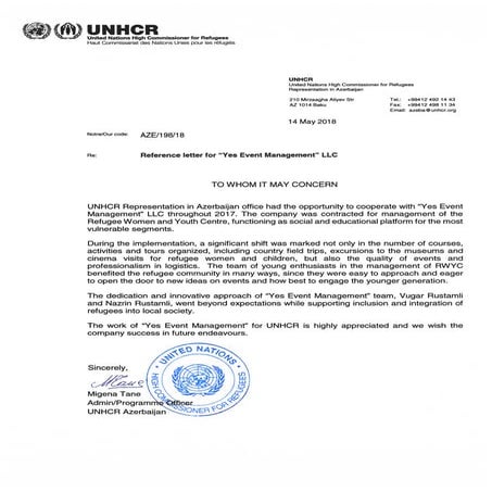 Reference by UNHCR