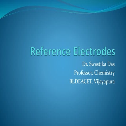 Engineering Chemistry Module 1 : Reference Electrodes