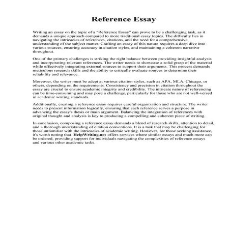 Reference Essay. Sewanee: The University of The South