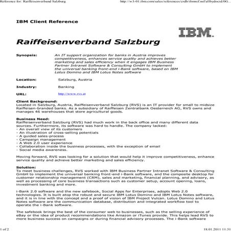 Reference/Case study for i-Bank & safebook