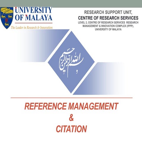 Reference Management and Citation