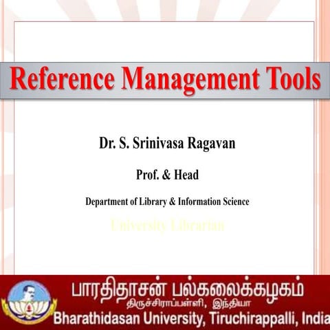 Reference management tools for academicc