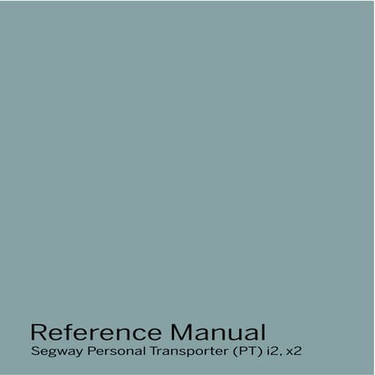 SegwayReference manual